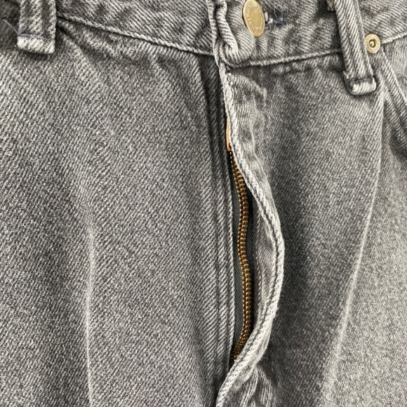 Wrangler Jeans Womens Size 32 Black Denim High Rise Vintage 5 Pocket Zip Closure - Picture 7 of 13
